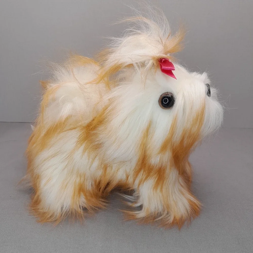 Battat Shih Tzu Puppy Plush White Tan Dog 6
